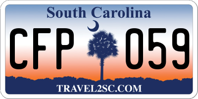 SC license plate CFP059