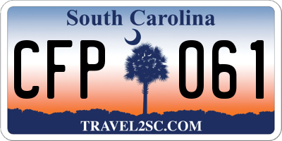 SC license plate CFP061