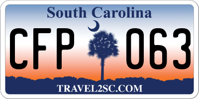SC license plate CFP063