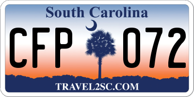 SC license plate CFP072