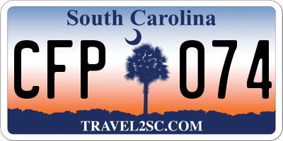 SC license plate CFP074
