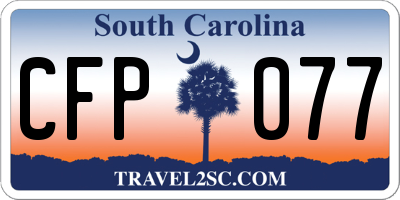 SC license plate CFP077