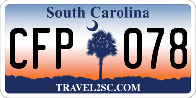 SC license plate CFP078