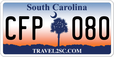 SC license plate CFP080