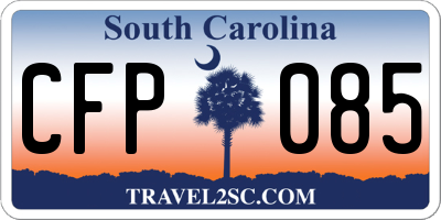 SC license plate CFP085