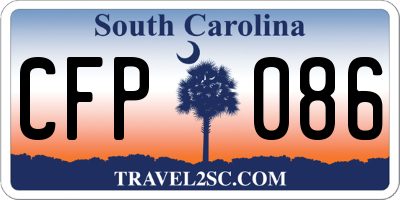 SC license plate CFP086