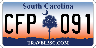 SC license plate CFP091