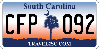 SC license plate CFP092