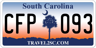 SC license plate CFP093