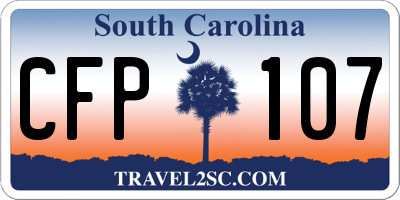 SC license plate CFP107