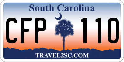 SC license plate CFP110
