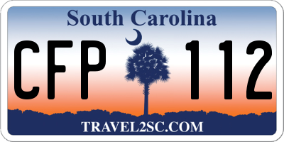 SC license plate CFP112