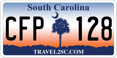 SC license plate CFP128