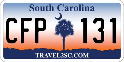 SC license plate CFP131