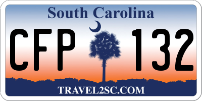 SC license plate CFP132
