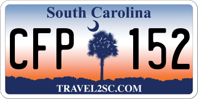 SC license plate CFP152