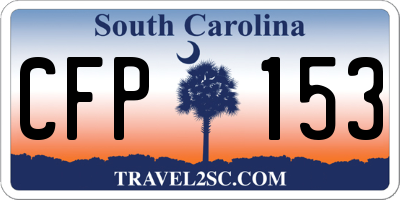 SC license plate CFP153