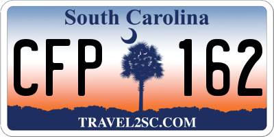SC license plate CFP162