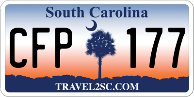 SC license plate CFP177