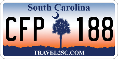 SC license plate CFP188