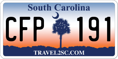 SC license plate CFP191