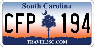 SC license plate CFP194