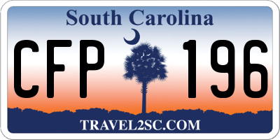 SC license plate CFP196