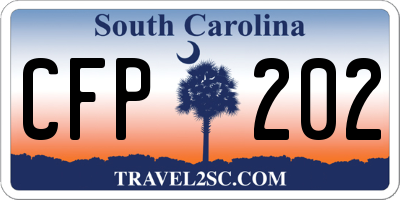 SC license plate CFP202