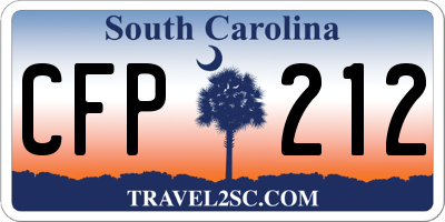 SC license plate CFP212