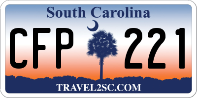 SC license plate CFP221