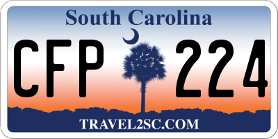 SC license plate CFP224