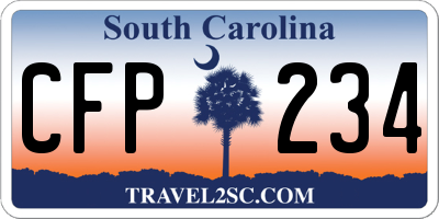 SC license plate CFP234