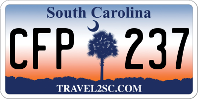 SC license plate CFP237