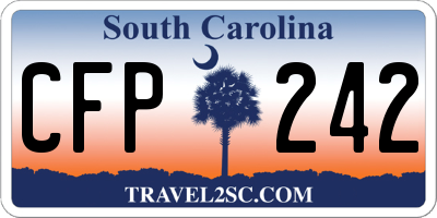 SC license plate CFP242