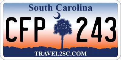 SC license plate CFP243