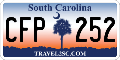 SC license plate CFP252