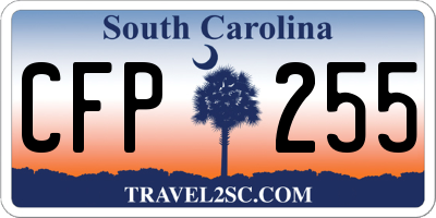 SC license plate CFP255