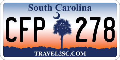 SC license plate CFP278