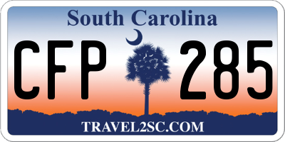 SC license plate CFP285