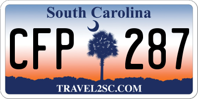 SC license plate CFP287