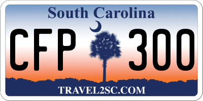 SC license plate CFP300