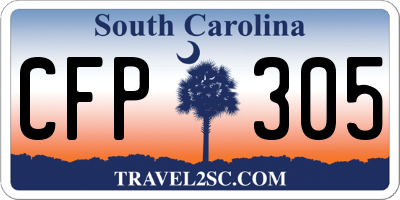 SC license plate CFP305