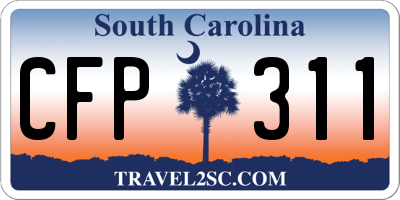 SC license plate CFP311