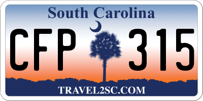 SC license plate CFP315