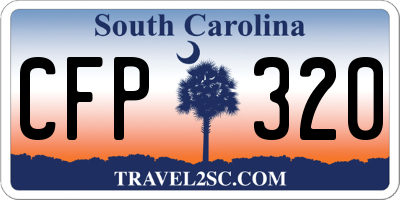 SC license plate CFP320