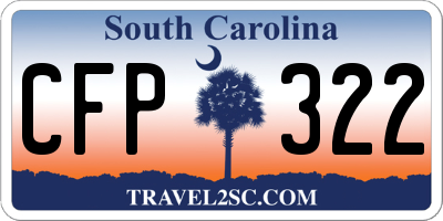 SC license plate CFP322