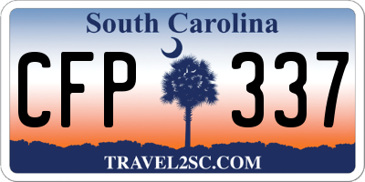 SC license plate CFP337