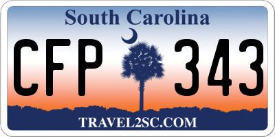 SC license plate CFP343
