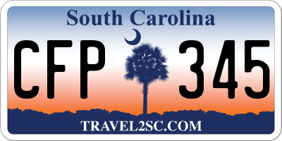 SC license plate CFP345