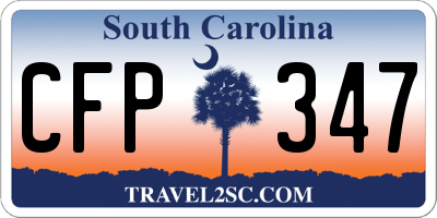 SC license plate CFP347